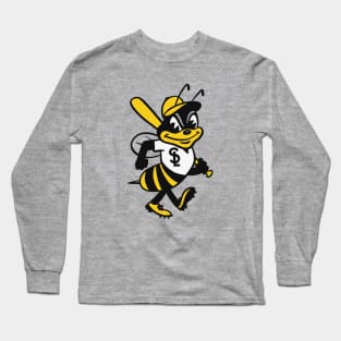 Salt Lake Bees - Retro Bee Mascot Long Sleeve T-Shirt